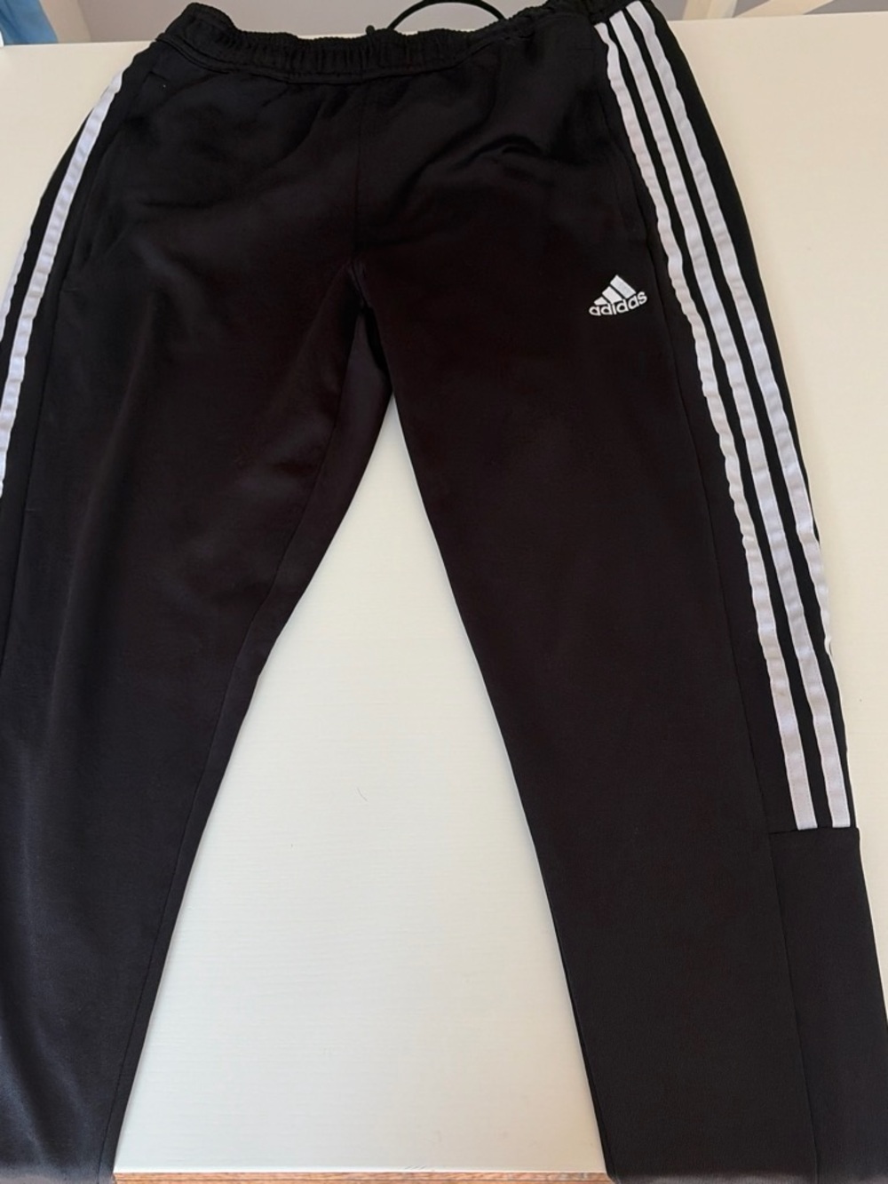 adidas Kids Black Joggers with Drawstring Waistband - Picture 2 of 2